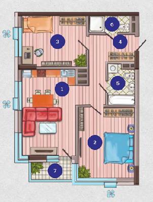 2-кімнатна 75.29 м² в ЖК Французький квартал 2 від 34 920 грн/м², Київ