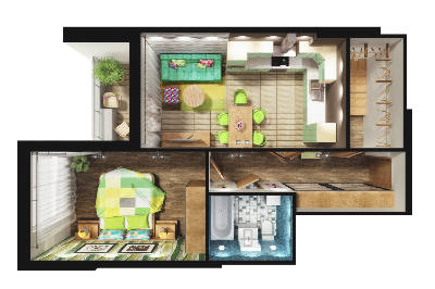 1-кімнатна 52.6 м² в ЖК Central Park від 53 350 грн/м², Київ