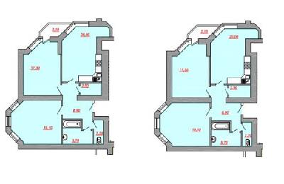 5+ комнат 78.2 м² в ЖК Центральный от застройщика, Луцк