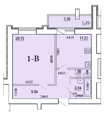 1-кімнатна 48.91 м² в ЖК Чабани від 15 000 грн/м², смт Чабани