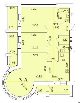 3-кімнатна 89.61 м² в ЖК Чабани від забудовника, смт Чабани
