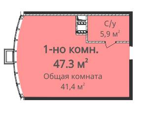 1-комнатная 47.3 м² в ЖК Четыре сезона от 23 700 грн/м², Одесса