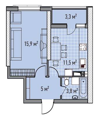 1-кімнатна 37.87 м² в ЖК Елегія Парк від 20 300 грн/м², Одеса