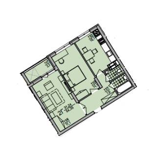 2-кімнатна 54.36 м² в ЖК Ювелірний від забудовника, Львів