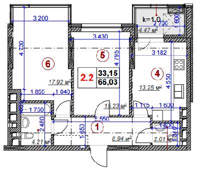 2-комнатная 66.03 м² в ЖК Ярославов Град от 58 190 грн/м², Киев