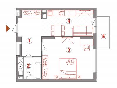 1-кімнатна 53.4 м² в ЖК AuRoom від 62 250 грн/м², Київ