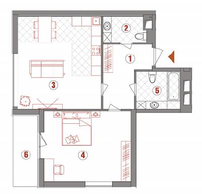 2-кімнатна 72.9 м² в ЖК AuRoom від забудовника, Київ