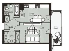 1-комнатная 42.6 м² в ЖК Avalon от 18 000 грн/м², Львов