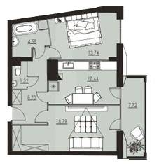 2-комнатная 61.88 м² в ЖК Avalon от 17 500 грн/м², Львов
