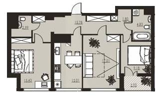 3-комнатная 80.49 м² в ЖК Avalon от 17 500 грн/м², Львов