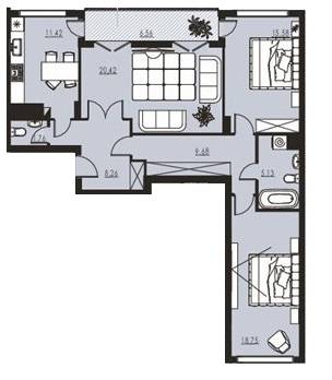 3-комнатная 94.29 м² в ЖК Avalon от 17 500 грн/м², Львов