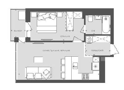 1-комнатная 46.7 м² в ЖК Avalon Light от застройщика, Львов