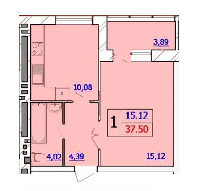 1-комнатная 37.5 м² в ЖК Avila comfort от застройщика, Хмельницкий