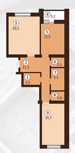 2-кімнатна 73.25 м² в ЖК Borispol DeLuxe від забудовника, м. Бориспіль