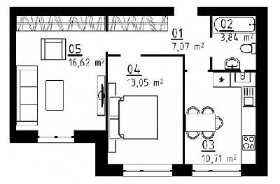 2-кімнатна 51.29 м² в ЖК Білий Шоколад.Center від 10 320 грн/м², с. Білогородка