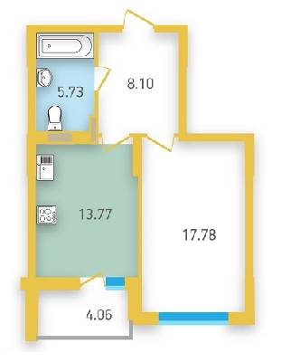1-кімнатна 47.41 м² в ЖК Friendly House від 23 600 грн/м², Київ
