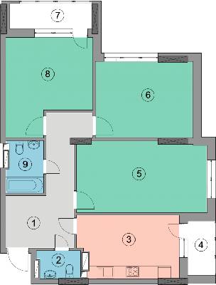 3-кімнатна 94.6 м² в ЖК Geneva від 23 400 грн/м², Київ