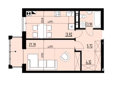 1-кімнатна 49 м² в ЖК Globus Comfort від 12 900 грн/м², Львів