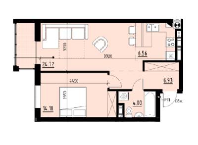 1-кімнатна 56.39 м² в ЖК Globus Comfort від 12 900 грн/м², Львів