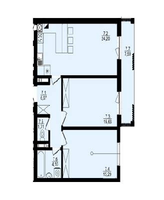 2-комнатная 75.52 м² в ЖК Globus Panorama от 18 000 грн/м², Львов