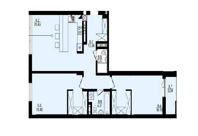 2-комнатная 85.72 м² в ЖК Globus Panorama от 18 000 грн/м², Львов