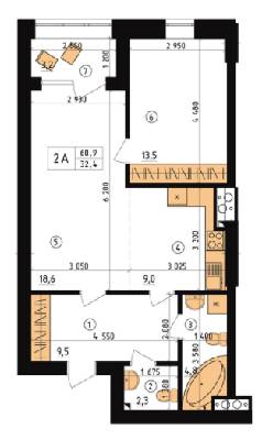 2-кімнатна 60.9 м² в ЖК Henesi House від 17 580 грн/м², Київ
