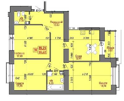 3-комнатная 93.22 м² в ЖК HydroPark DeLuxe от 16 910 грн/м², Ивано-Франковск