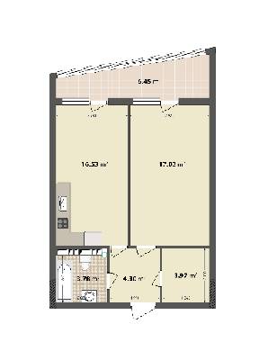 1-кімнатна 52.06 м² в ЖК IL Patio від 18 000 грн/м², Київ
