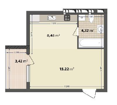 1-кімнатна 31.44 м² в ЖК IL Patio від 18 000 грн/м², Київ