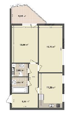 2-кімнатна 57.97 м² в ЖК IL Patio від 18 000 грн/м², Київ