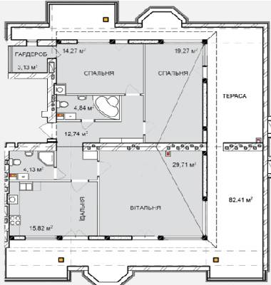 3-комнатная 128.61 м² в ЖК Kaiser от 24 160 грн/м², Львов
