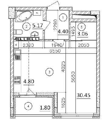 1-комнатная 44.88 м² в ЖК Karaway Tower от 27 000 грн/м², Киев