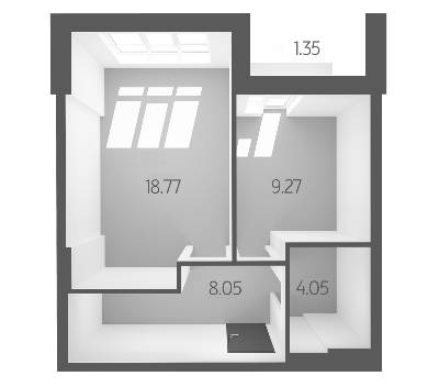 1-комнатная 41.49 м² в ЖК L-квартал от 35 000 грн/м², Киев
