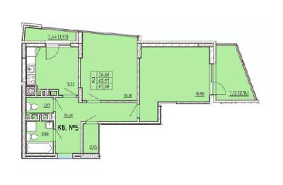 2-кімнатна 67.08 м² в ЖК LakePark від 20 100 грн/м², Львів