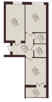 2-кімнатна 50.5 м² в ЖК Мюллер Хаус від 17 950 грн/м², с. Петропавлівська Борщагівка