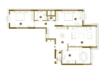 3-комнатная 108.98 м² в ЖК Obolon Residences от 51 300 грн/м², Киев
