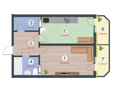 1-кімнатна 47.53 м² в ЖК Orange City від 22 000 грн/м², Київ