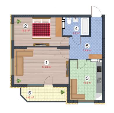 2-кімнатна 53.42 м² в ЖК Orange City від 20 000 грн/м², Київ