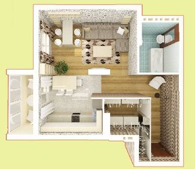 1-кімнатна 54.68 м² в ЖК Palladium від 14 100 грн/м², м. Бровари