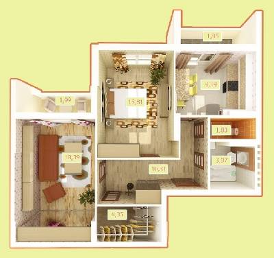 2-кімнатна 67.98 м² в ЖК Palladium від 16 000 грн/м², м. Бровари