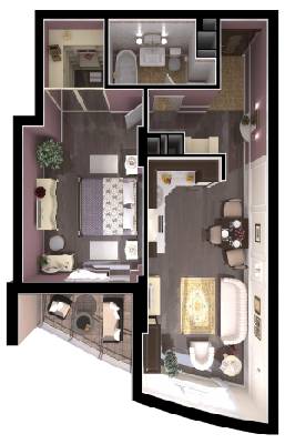1-кімнатна 58.45 м² в ЖК Park Avenue VIP від 62 720 грн/м², Київ