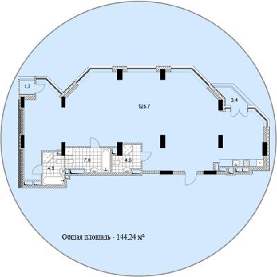 5+ кімнат 144.24 м² в ЖК PecherSKY від забудовника, Київ