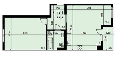 1-комнатная 63.6 м² в ЖК Plus на Роксоляны от застройщика, Львов