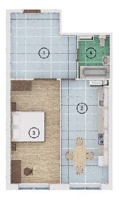 1-комнатная 50.55 м² в ЖК Podil Plaza & Residence от застройщика, Киев