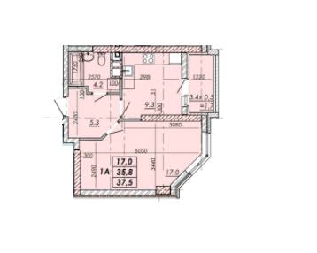 1-кімнатна 37.5 м² в ЖК RealPark від 17 950 грн/м², Одеса