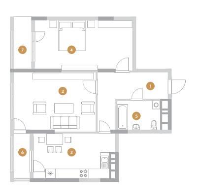 2-кімнатна 81.2 м² в ЖК Royal Tower від 119 810 грн/м², Київ