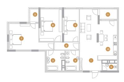 3-кімнатна 139.9 м² в ЖК Royal Tower від 50 550 грн/м², Київ