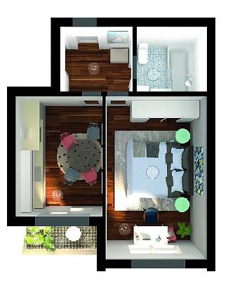 1-кімнатна 39.36 м² в ЖК Silver House від 32 000 грн/м², Київ