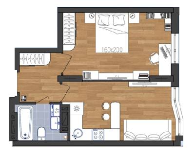 1-кімнатна 40.8 м² в ЖК SunCity від 19 090 грн/м², Одеса