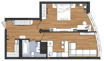 1-кімнатна 52.3 м² в ЖК SunCity від 19 090 грн/м², Одеса